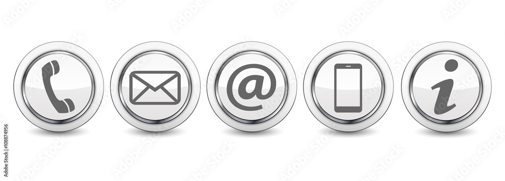 Kontakt Symbole Icons Buttons