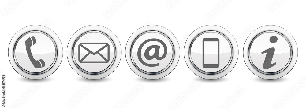 Fototapeta premium Kontakt Symbole Icons Buttons