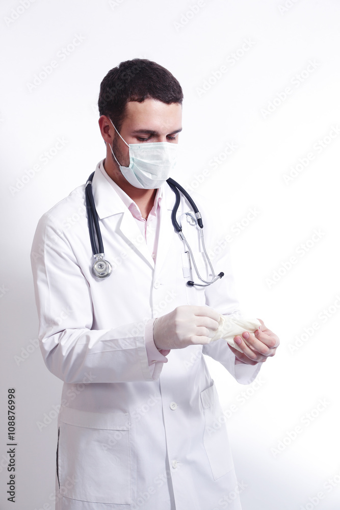 Doctor in a white coat