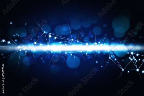 world of particle galaxy star abstract ai tech neon glow wave futuristic network background illustration, cyber space time, system of gakaxy, light stream of data hologram