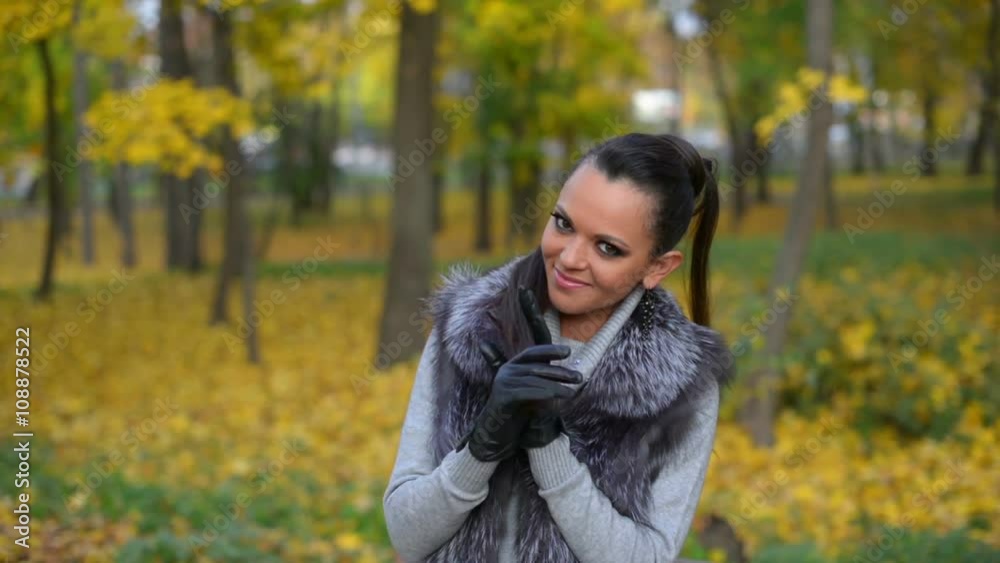 Girl in Autumn Park