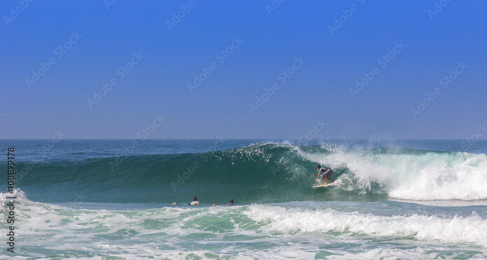 Surfando na onda.