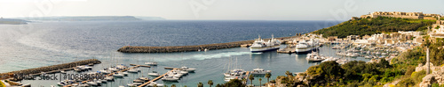 Port of Mgarr on the small island of Gozo, Malta. Panorama view. photo