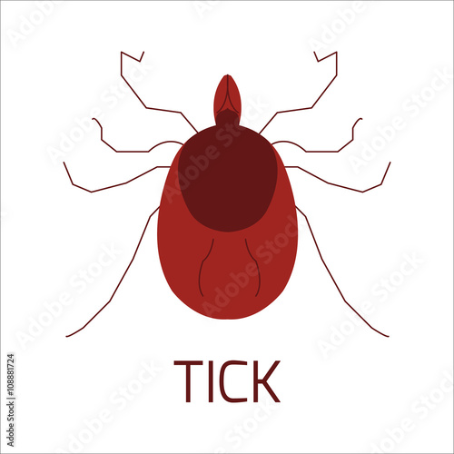 Tick bug icon design template. Mite. Isolated vector illustration. It can be used as a logo, icon, pictogram or an infographic element. Perfect for your design.