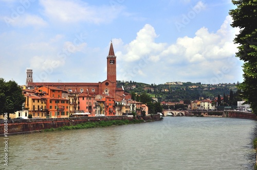 View of the historical centre of Verona, Italy
