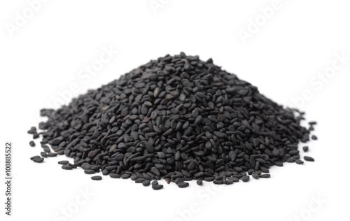 Pile of black sesame seeds