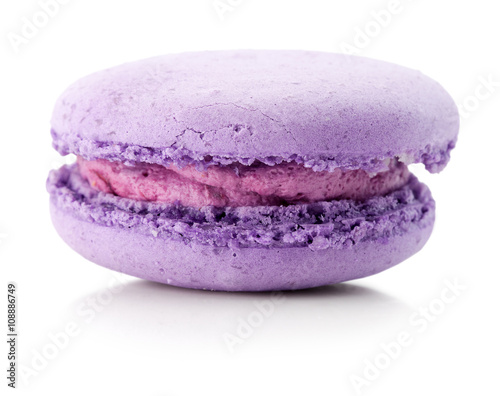 Vászonkép purple macaroon isolated on the white background