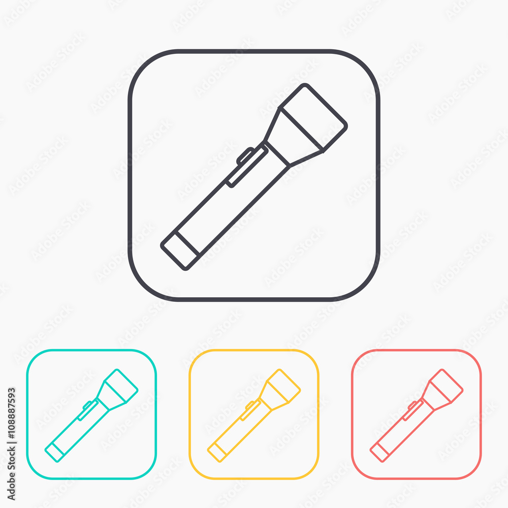 Flashlight simple vector icon Flashlight simple vector icon