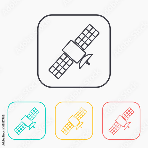 satellite simple vector icon