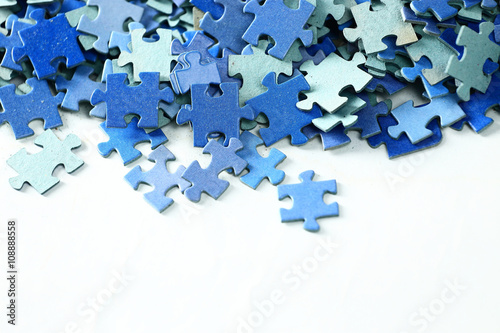 blue puzzle background with space for your text