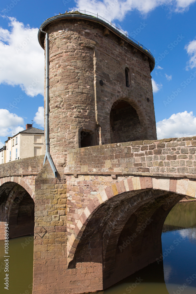 Monmouth Wales Monnow bridge uk historic tourist attraction Wye Valley Monmouth Wales Monnow bridge uk historic tourist attraction Wye Valley