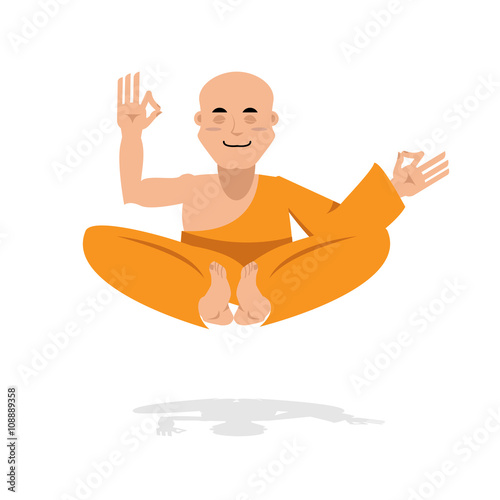 Tibetan monk meditating. Yoga Buddhist Tibet. Novice monastery i