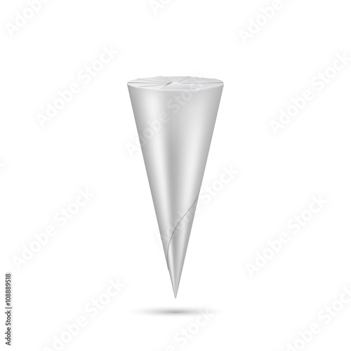 Vector blank ice cream cone package