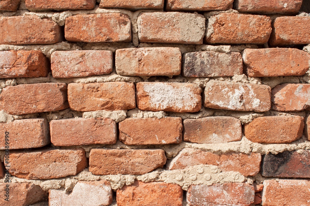 The old crumbling brick wall. Bricks and stones in the old wall. The old brick wall collapses and urgent repair is necessary
The old crumbling brick wall. Bricks and stones in the old wall. The old brick wall collapses and urgent repair is necessary