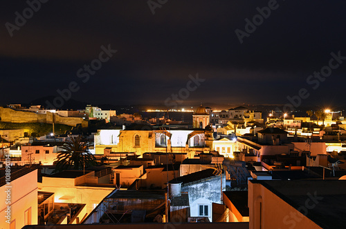 View of Tarifa at night, Cadiz