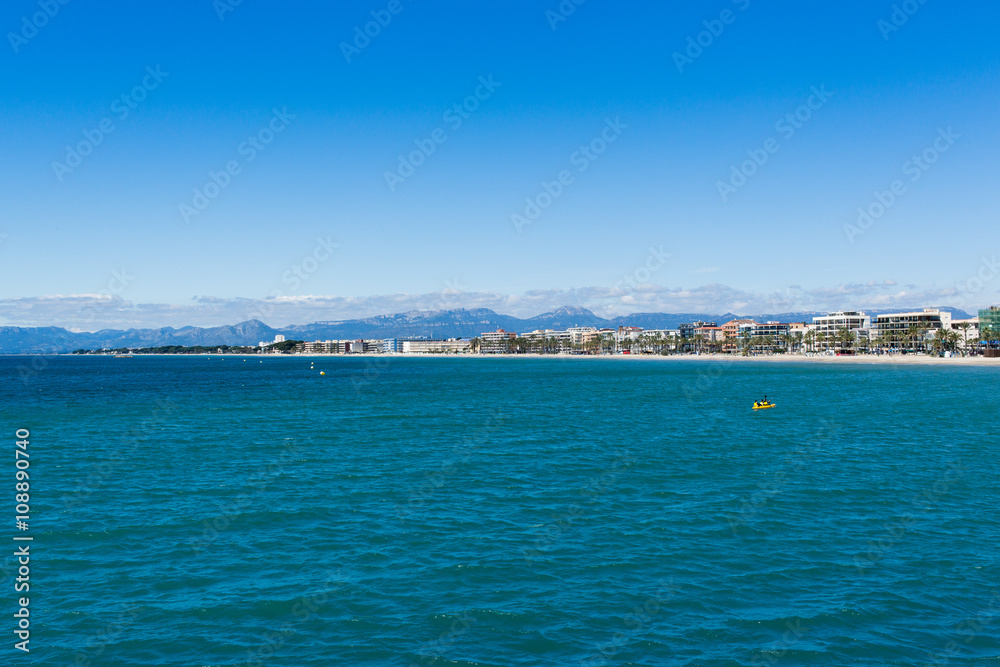 View of Salou on the Costa Daurada in the province of Tarragona, in Catalonia, Spain.