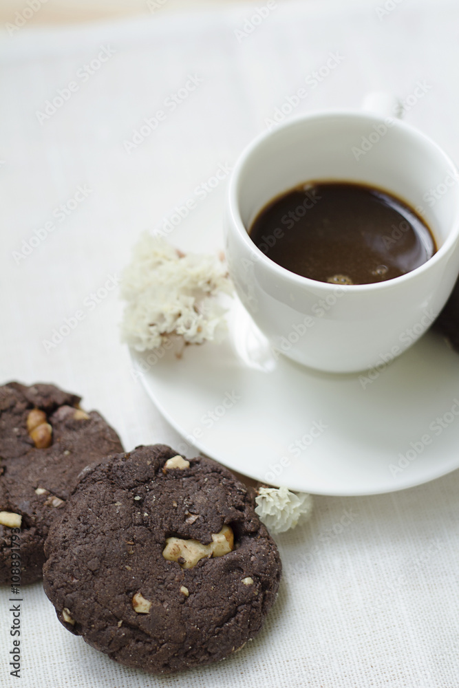 Chocolate cookies with coffee Chocolate cookies with coffee