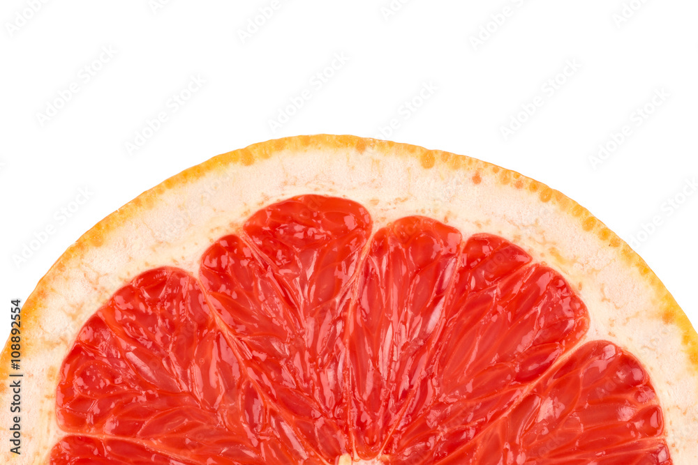 slice of grapefruit isolated on white background slice of grapefruit isolated on white background