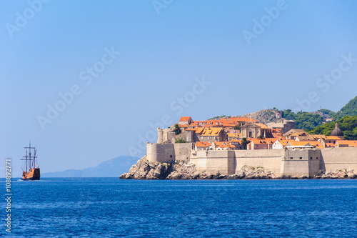 Dubrovnik old town sea view