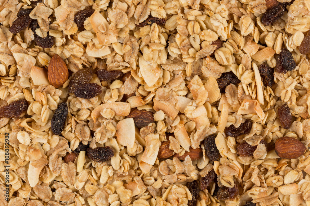Closeup of a pile of muesli Closeup of a pile of muesli
