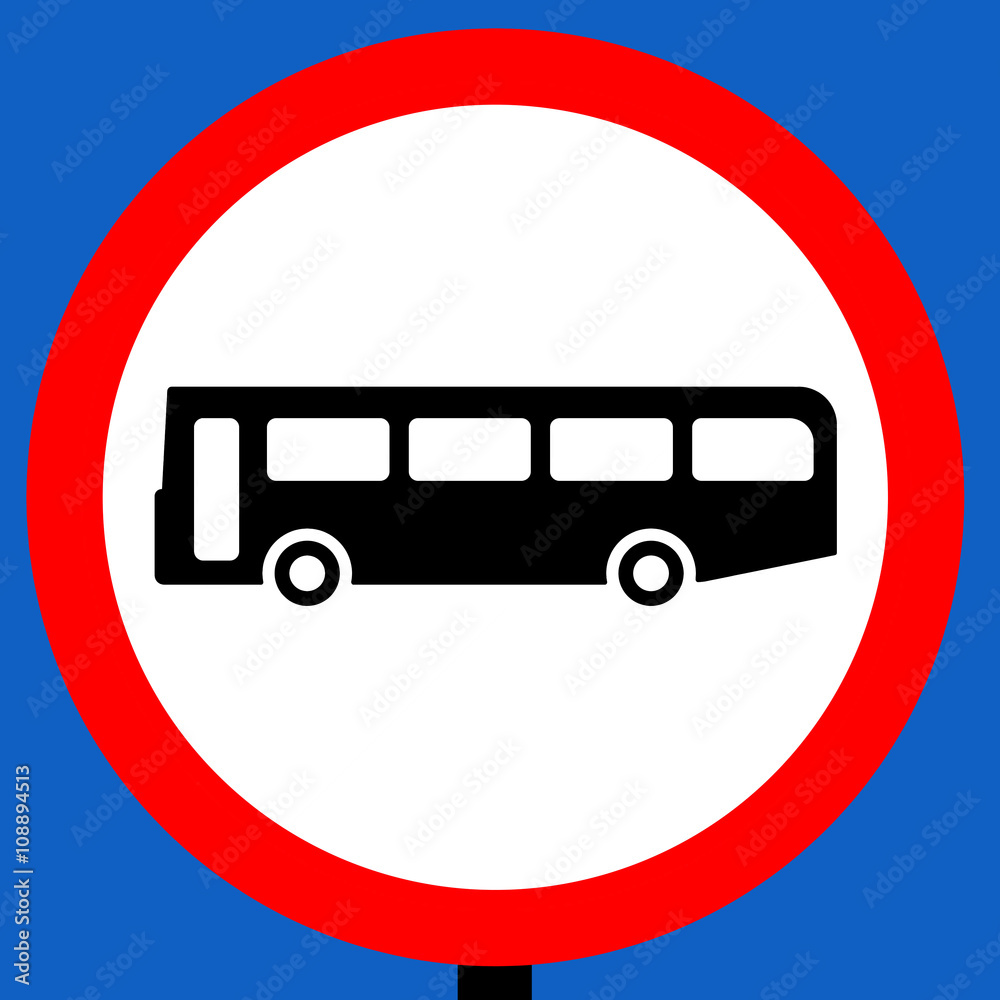 No buses over 8 passenger seats traffic sign No buses over 8 passenger seats traffic sign