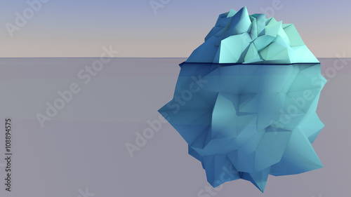3D illustration of relief mathematic mode