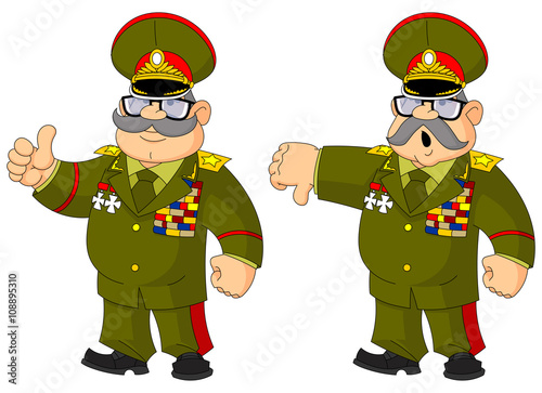 Cartoon Russian general content and not agree.