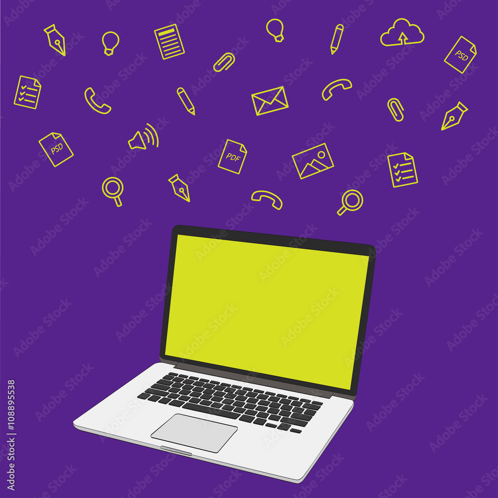 PC laptop for work and social networks PC laptop for work and social networks