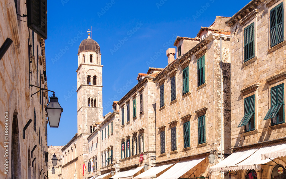 Dubrovnik Stradun Franciscan belfry