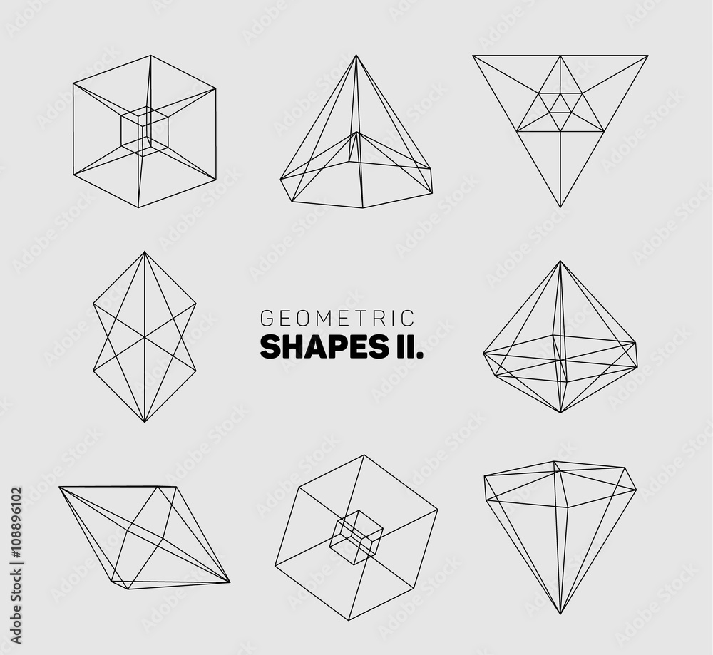 Vector abstract regular geometric shapes Vector abstract regular geometric shapes