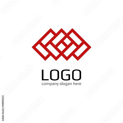 Vector of icon / Brick as a sign. Business icon for the company ceramic tiles /  Brick / Hotel. This concept logo, label or badge for furniture shops / salons.  Other companies. Vector illustration.