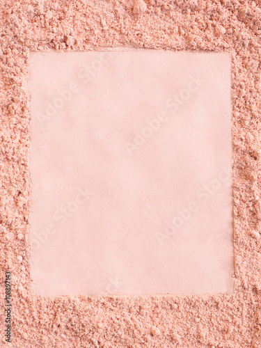 Obraz na płótnie Extruded frame in a foundation cosmetic powder w salonie