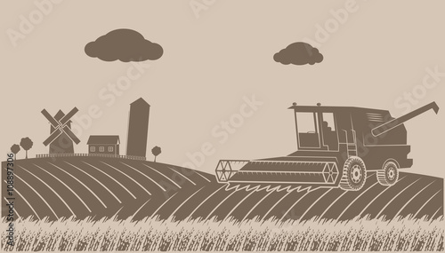 cleaning up grain-growing rural landscape
