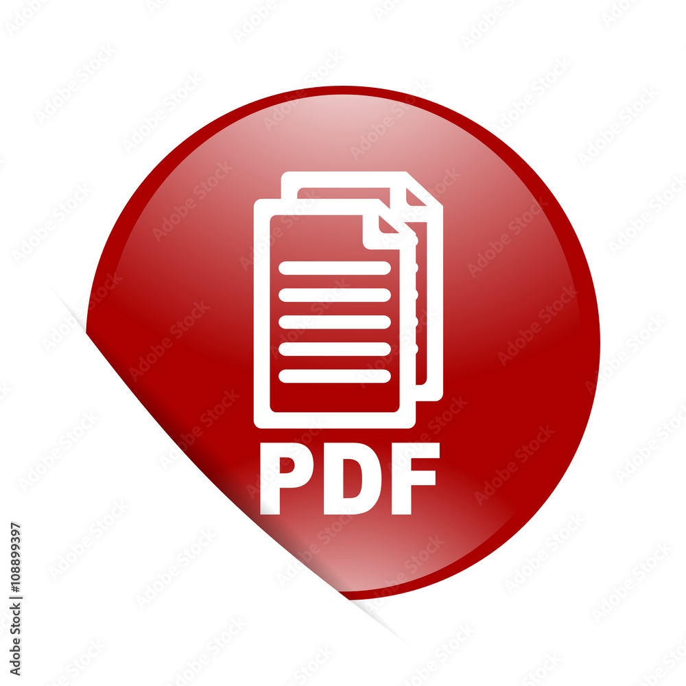 pdf red circle glossy web icon, pdf red circle glossy web icon,