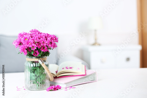 Beautiful flowers in vase o...