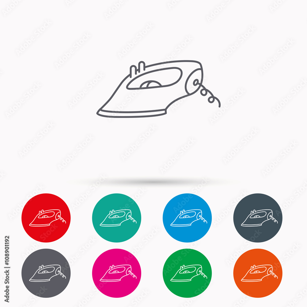Iron icon. Ironing housework sign. Iron icon. Ironing housework sign.
