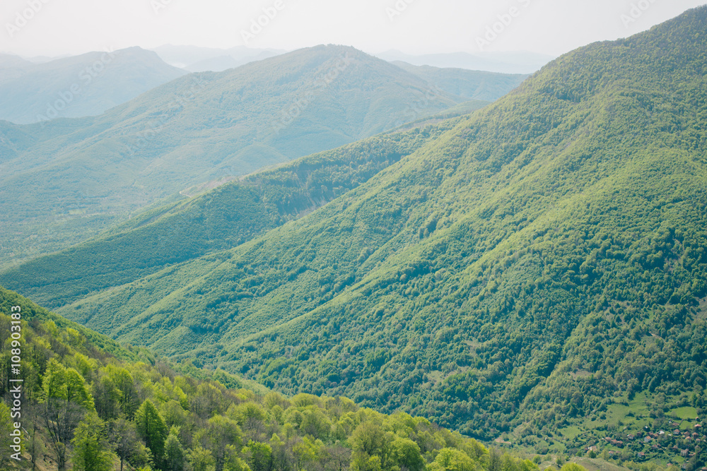 Scenic mountain landscape view