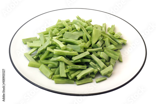 Cut Green Beans in a plate