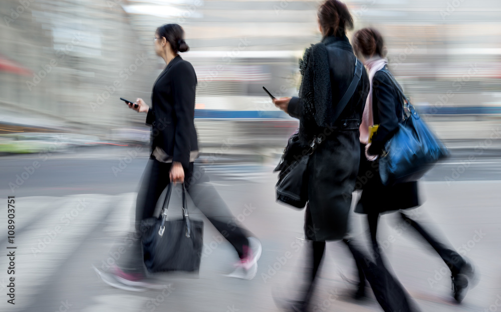 group of business people in the street