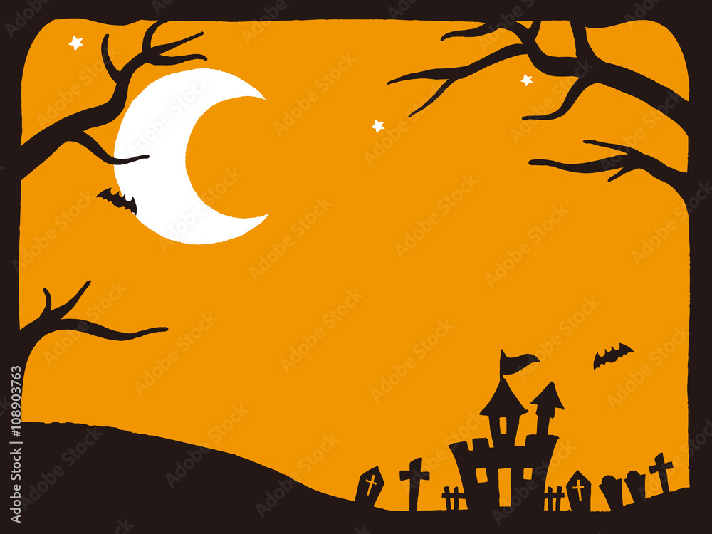 Vector Illustration of a Scary Halloween Background