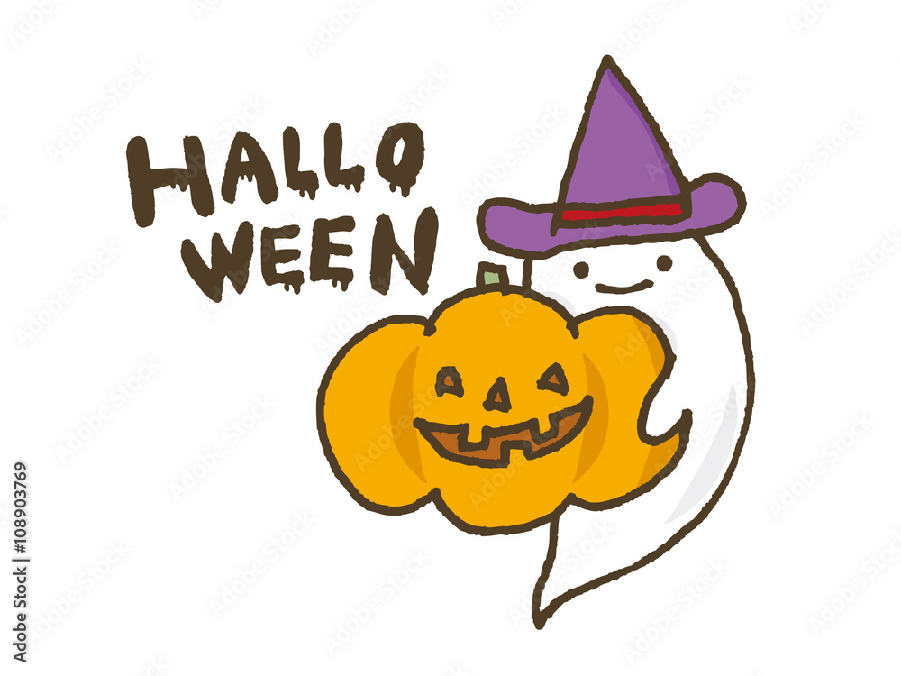 halloween pumpkin with ghost