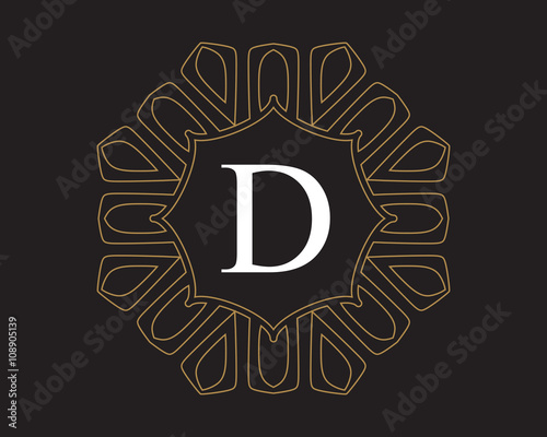 monogram vintage letter D logo