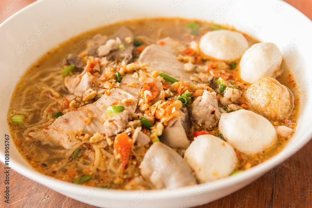 Thai noodle soup,Tom Yum , Thai Food