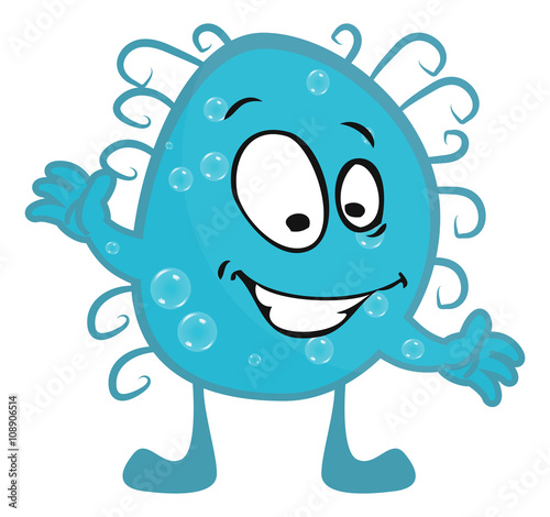 bacteria and germ characters - vector