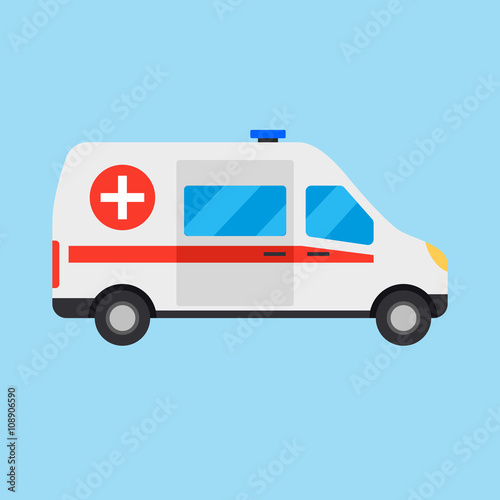 Vector illustration ambulance car