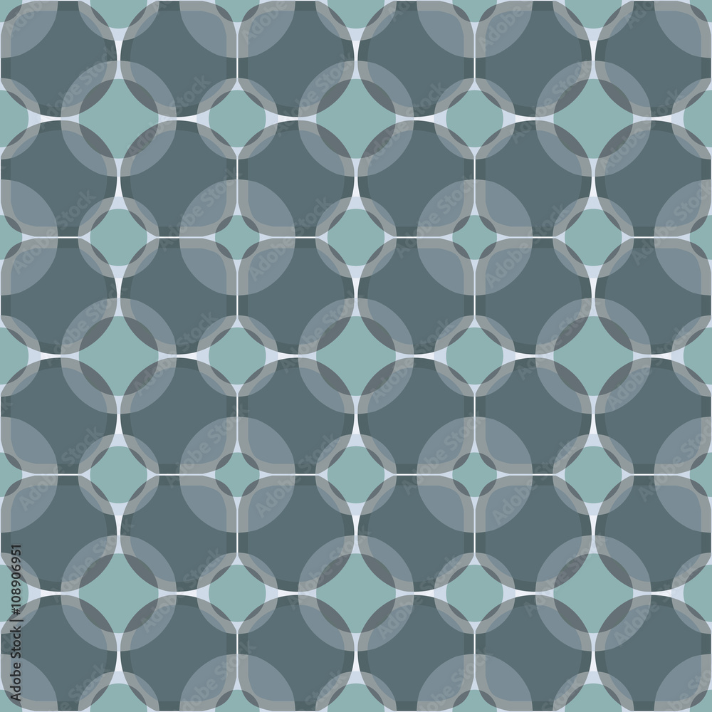 Naklejka premium Seamless pattern retro circles. レトロ円形パターン