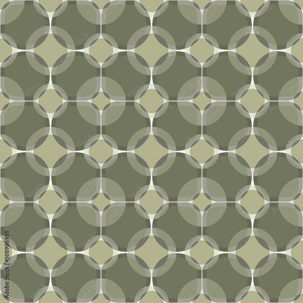 Naklejka premium Seamless pattern retro circles. レトロ円形パターン