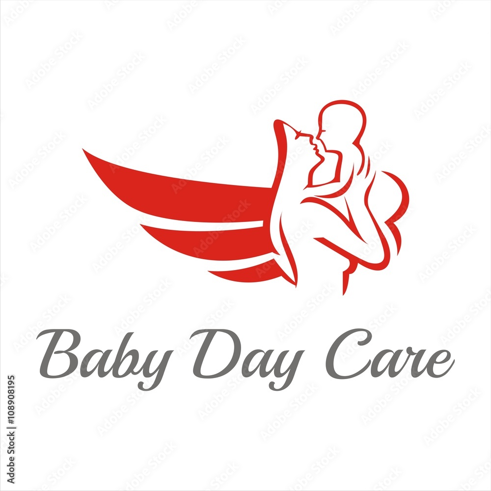Baby day care and love logo template Baby day care and love logo template