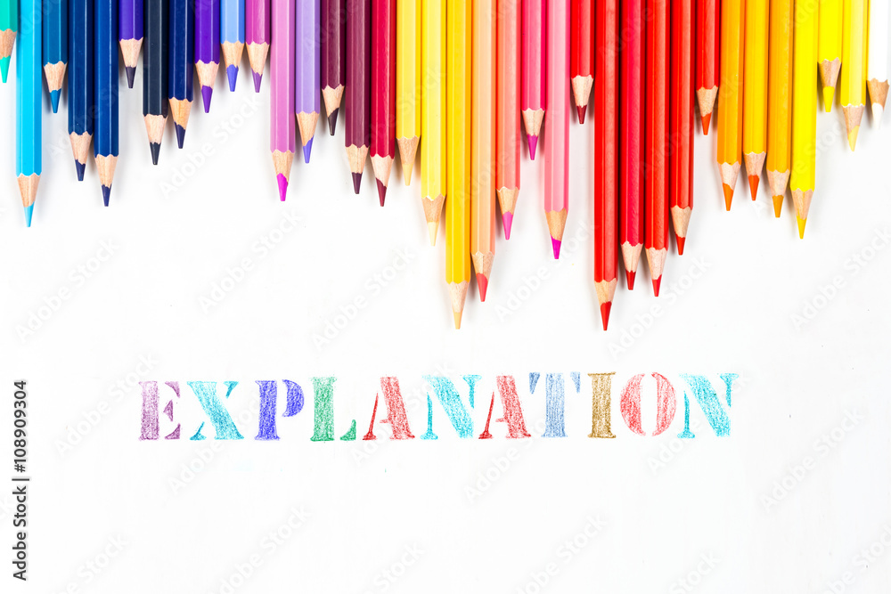 Explanation drawing by colour pencils Explanation drawing by colour pencils