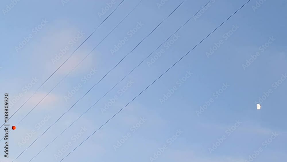 Powerlines above the sea, at the archipelago of Raasepori, Finland Powerlines above the sea, at the archipelago of Raasepori, Finland